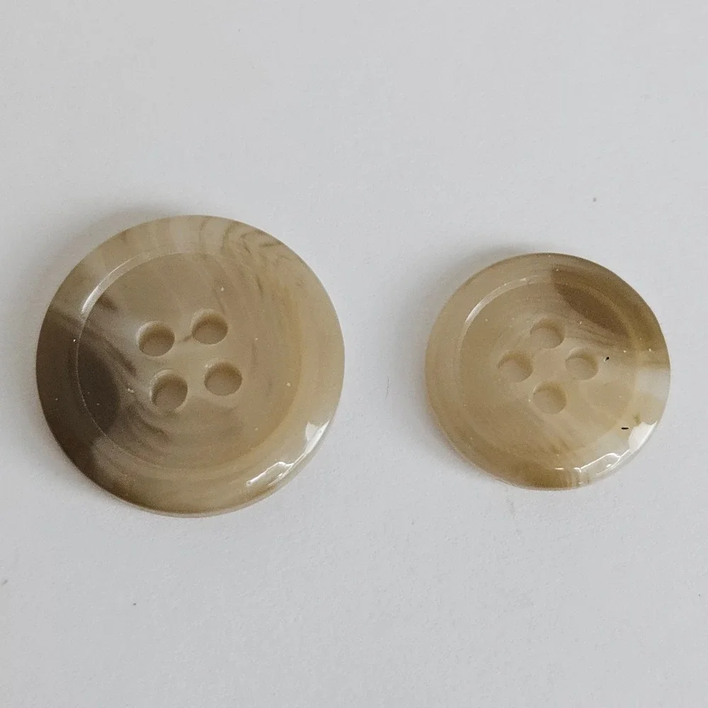 JH Collectibles Beige Swirl‎ Suit Blazer Replacement Buttons Marbled Set of 9